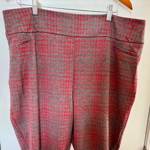 New York & Co. Women’s Gray and Red High Waist Pants Women’s Size XXL -Preowned